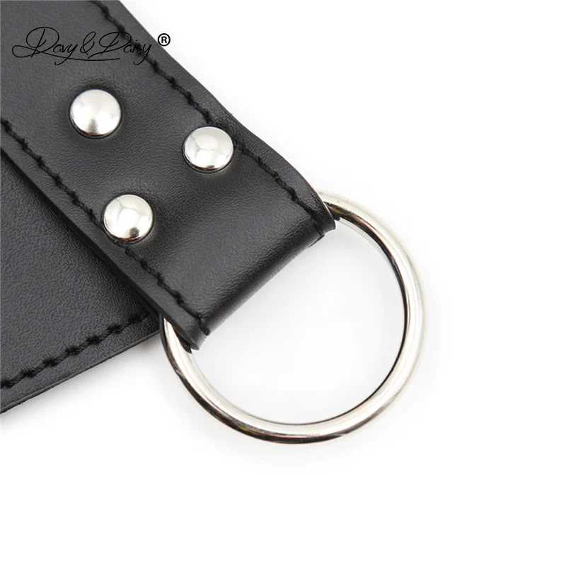 DAVYDAISY Men Chastity Belt Lock Cock Panties PU Leather Gay Fetish Thongs Sexy Lingerie Exotic Briefs Male Underwear UN533