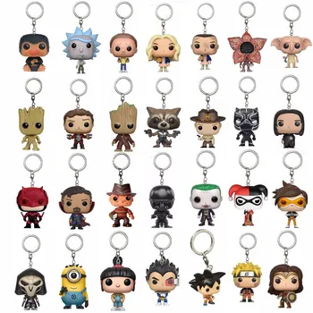 

Marvel Avengers Black Panther Ant Man Galaxy of the Guardians Keychain Toy Dragon Ball Goku Vegeta Dolls Superman Toys