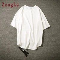Zongke White T Shirt Men Tshirt Men T Shirt Harajuku Vintage T-Shirt Men Clothes Streetwear Hip Hop Summer Top 5XL 2022 New 3