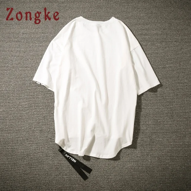 Zongke White T Shirt Men Tshirt Men T Shirt Harajuku Vintage T-Shirt Men Clothes Streetwear Hip Hop Summer Top 5XL 2022 New 3