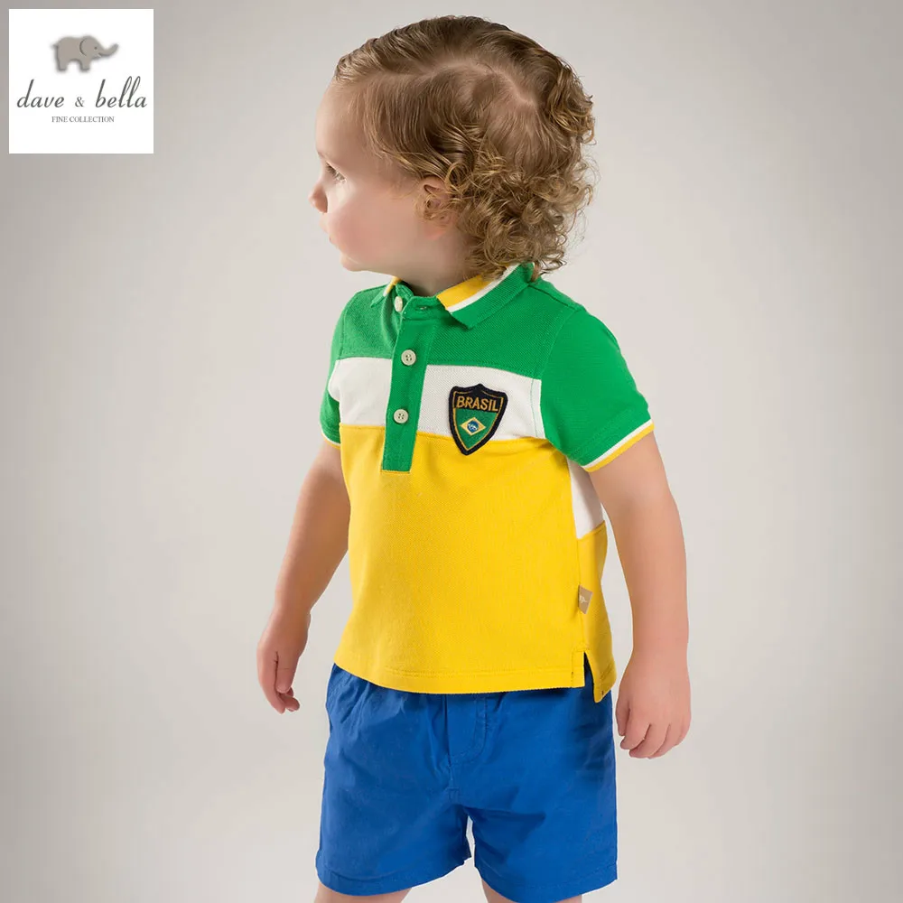 DB4917 dave bella summer baby boys clothing sets cool child's infant