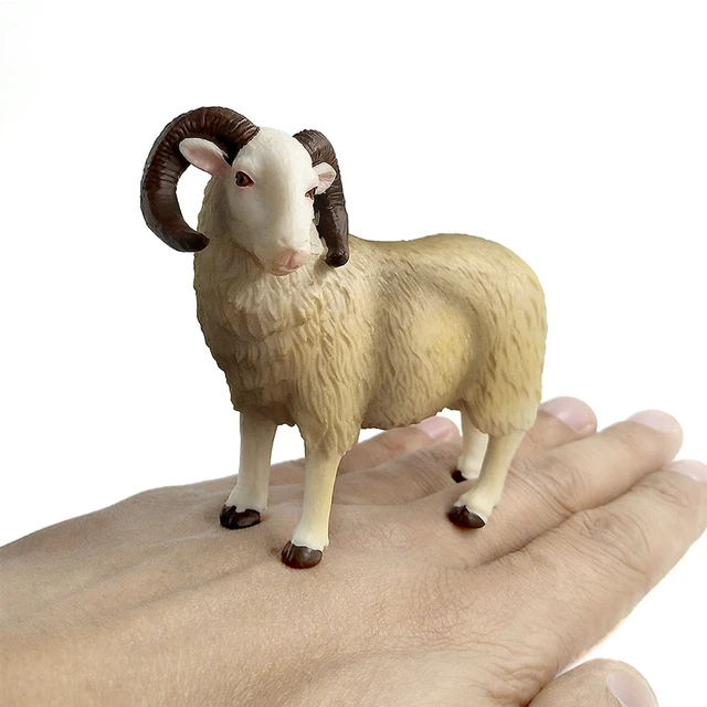 Figura de simulación Kawaii de oveja para niños, modelo de animal de granja  en miniatura, figurita de jardín, accesorios de decoración para el hogar,  regalo _ - AliExpress Mobile