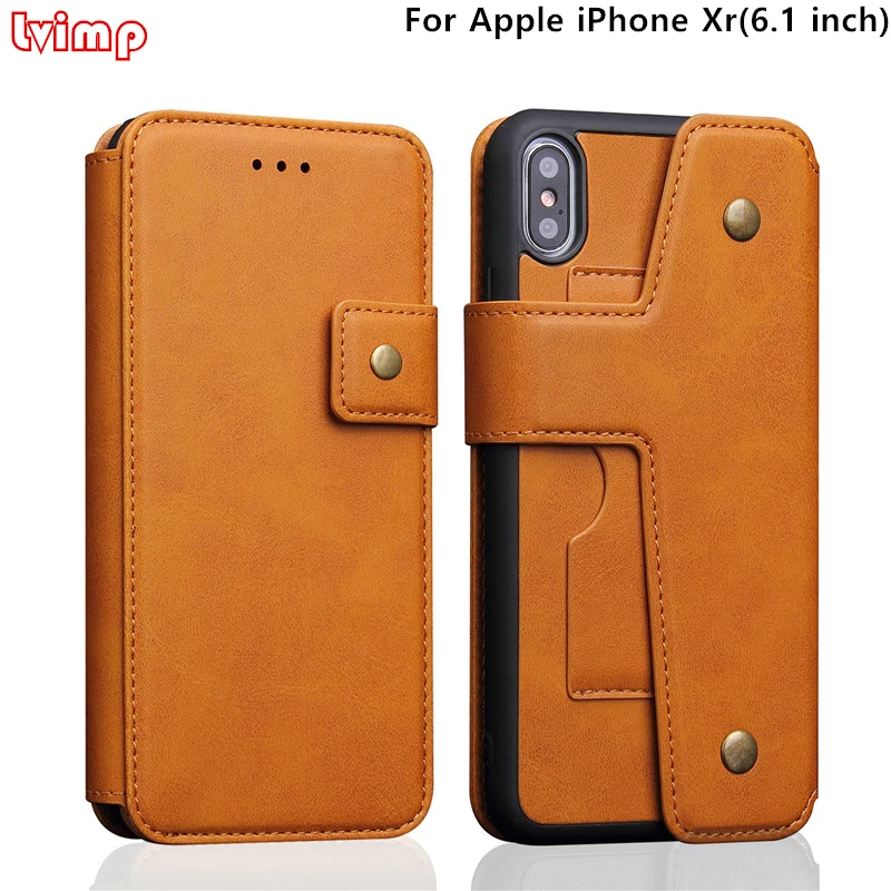 Luxury Retro 2 in 1 Genuine Leather Wallet Stand Case For