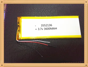 

Free shipping 3552136 3.7 V lithium polymer battery tablet MID panel 3000 mah 3 lines