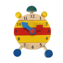 Детские часы деревянные головоломки Мини пазлы Игрушки для детей цифровое Время обучения обучающая игра для мальчиков