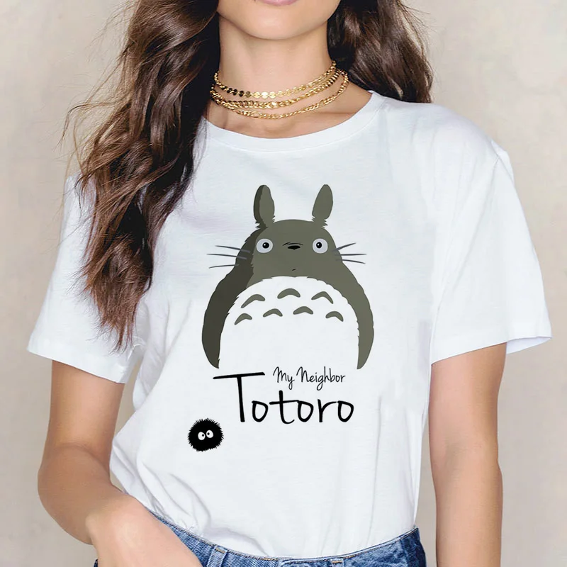 Футболка Totoro Spirit Out Хаяо Миядзаки из мультфильма Studio Ghibli femme женская футболка с японским аниме, женская одежда с аниме - Цвет: 3922