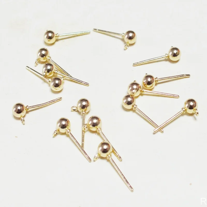 EA 256 Free shipping!!! 1000piece/lot (4MM/6MM) gold plated Brass