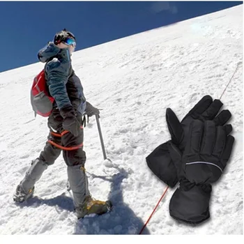 

Newly 1 Pair Winter Warm Battery Heated Gloves Windproof Outdoor Electric Heating Ski Gloves BN99
