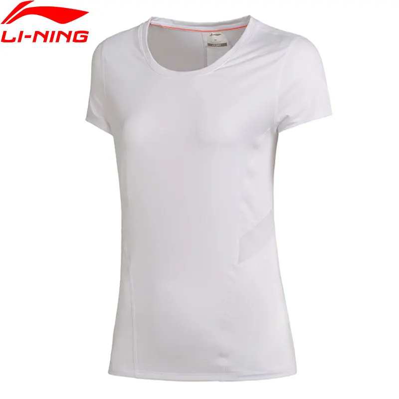 (Распродажа) Li Ning женские футболки для тренировок с коротким рукавом дышащая