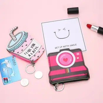 

10pcs/lot Korea Fashion Milk Drink Tape Zipper Coin Wallet Purse Storage Case Key Chain Girl Birthday Gifts Party Favor Goodie