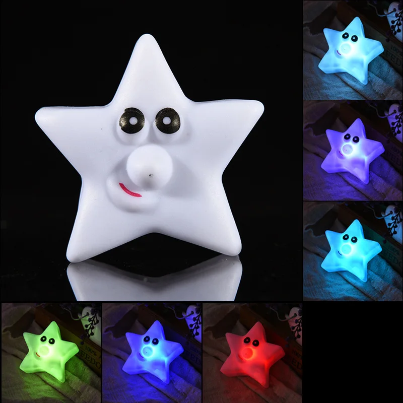 Встроенный аккумулятор ночной Светильник СВЕТОДИОДНЫЙ фестиваль домашний Декор лампа спальня прикроватная семь цветов Лампа для ребенка - Испускаемый цвет: Stars