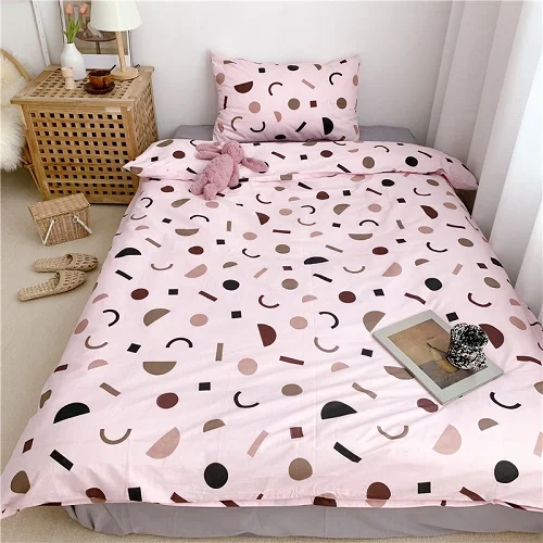 Multi color bedding Queen Twin size Duvet Cover 100%Cotton Bedding Set for Kids Youth Ultra soft bedsheets linen fitted sheet - Цвет: bedding set 6