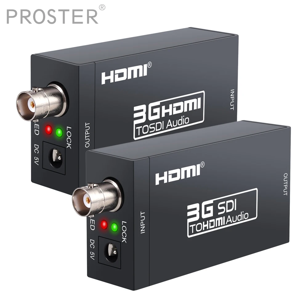 Mini HDMI to SDI Audio Video Converter BNC 3G-SDI SD-SDI HD-SDI Adapter Support 720P 1080P for Camera Home Theater Monitora