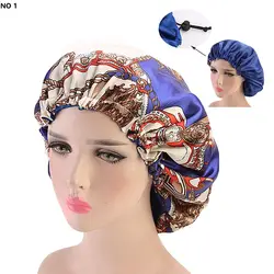 Женская повязка на голову 2018 Европа и США очень большая двухслойная атласная шляпка Chemo Hat аксессуары для волос Бесплатная доставка