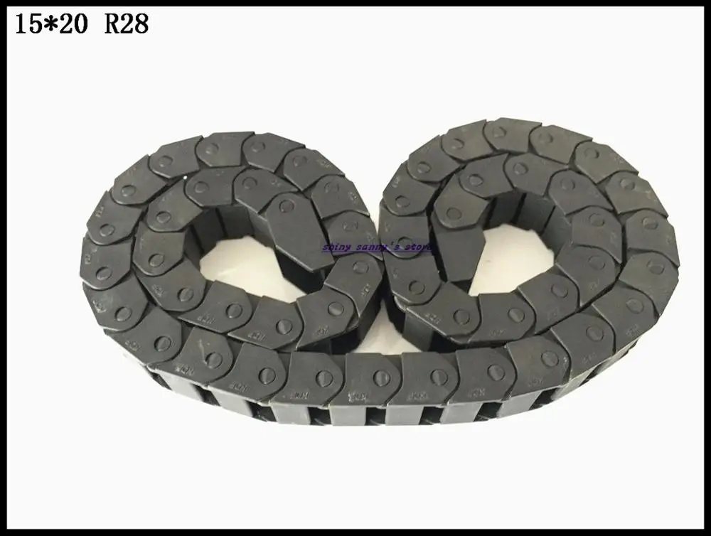 Customized order 4pcs 15x20mm R28 Cable Drag Chain L1000mm with 18 sets
