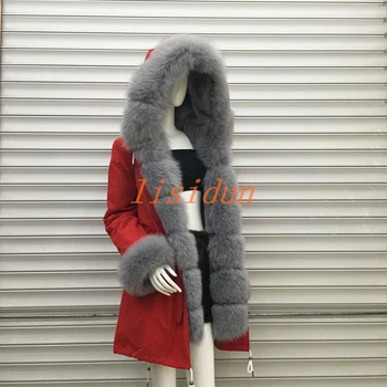 2018 Real fur coat fox parkas winter jacket coat women parka big real raccoon fur collar natural fox fur liner long outerwear children winter big real raccoon fur hooded thick warm parkas jackets boy girls fashion 2018 casual real liner coats bing bunny