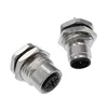 Panel de conector para sensor de PCB, M12, tuerca delantera, brida, conectores M1216 impermeables, 4, 5, 8 pines, tornillo, acoplamiento roscado macho y hembra ► Foto 3/5