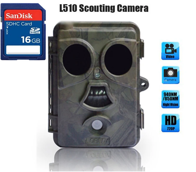 Loreda L510 HD 720P waterproof IP65 12MP Infrared Trail Scouting Wild