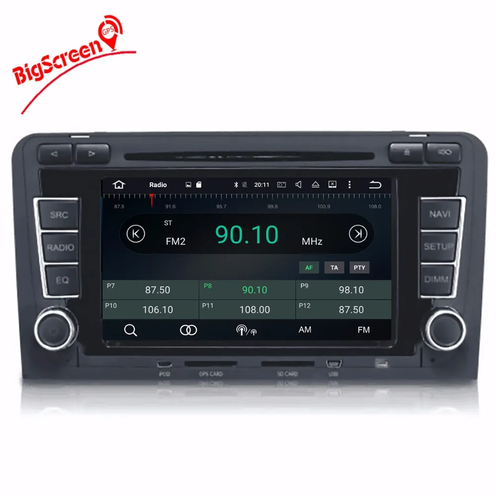 Excellent 2 din Android 8.1 Car DVD CD player GPS Navigation For Audi A3 S3 2003-2012 Autoradio Stereo Radio Multimedia Headunit Satnav 5