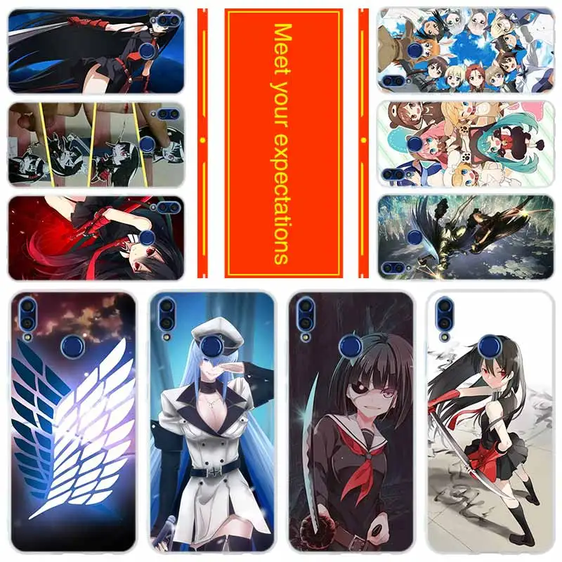 

Phone for HUAWEI Honor 10 9 i lite Cover Honor 8X a max 9lite 7 6 X 7a pro V20 Play Cover Case Anime Akame Ga Kill