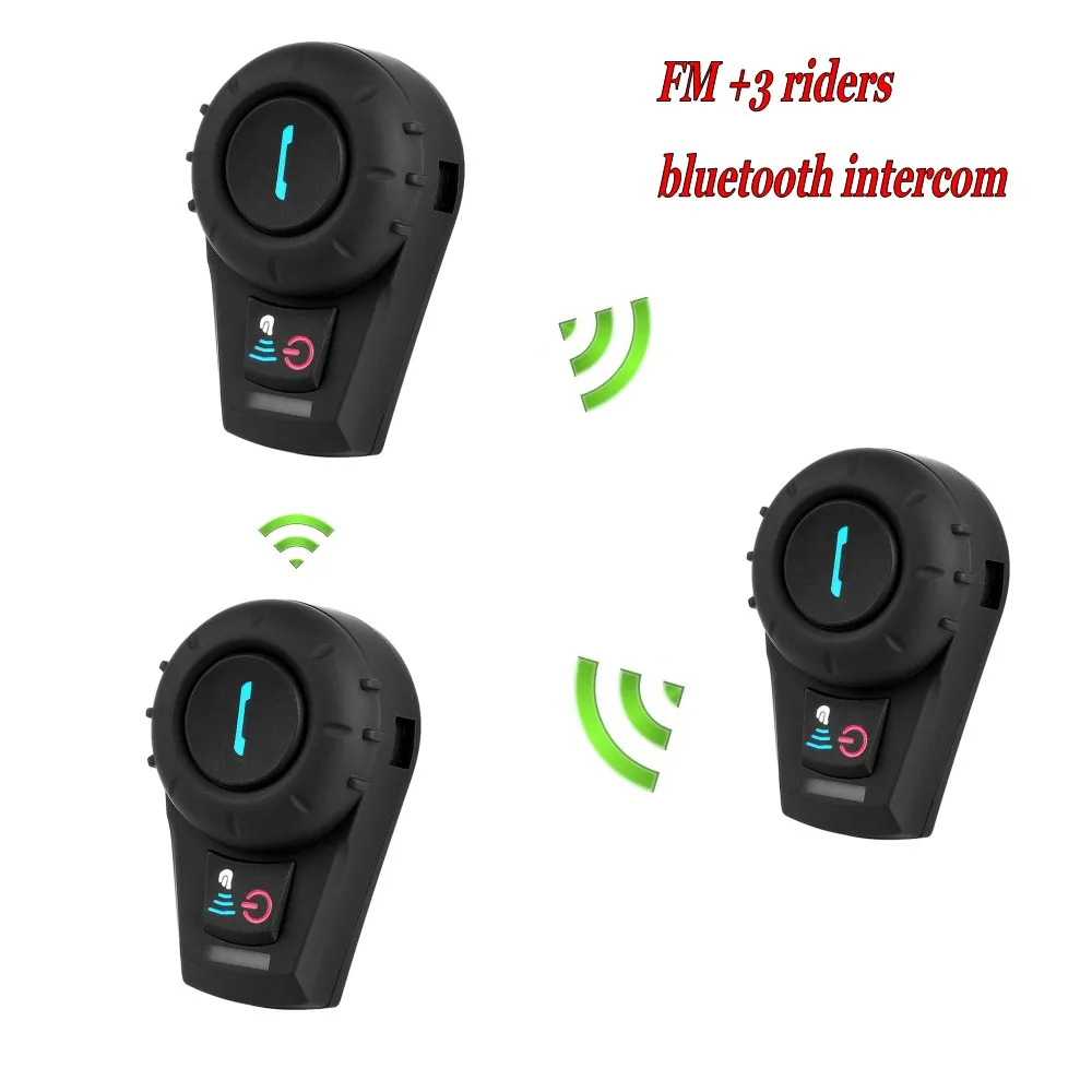 2016 Version 3 Riders 500M Intercomunicador Bluetooth Moto FM with BT Interphone Bluetooth Motorcycle Helmet Intercom