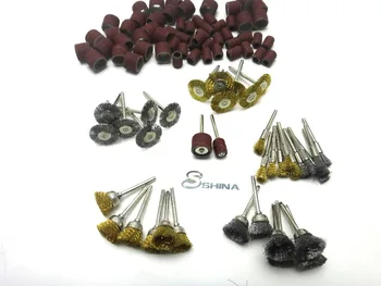 

98Pcs Dremel Brush Brass Steel Wire Brush Textile Polishing Wheels Full Kit For Dremel Accessories