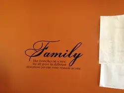 DIY семья дерево вместе любовь стены виниловые наклейки для дома Наклейка номер Цитата декор искусство
