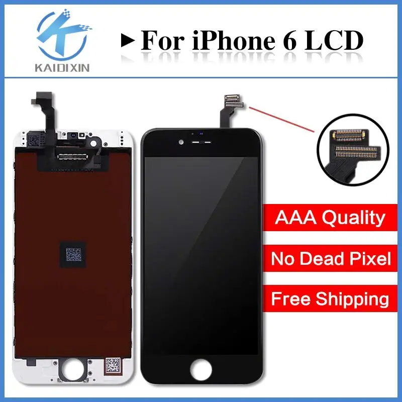 

AAA NO dead pixel LCD For Pantalla iPhone 6 LCD 4.7 Touch Screen Digitizer Assembly free shipping Replacement part