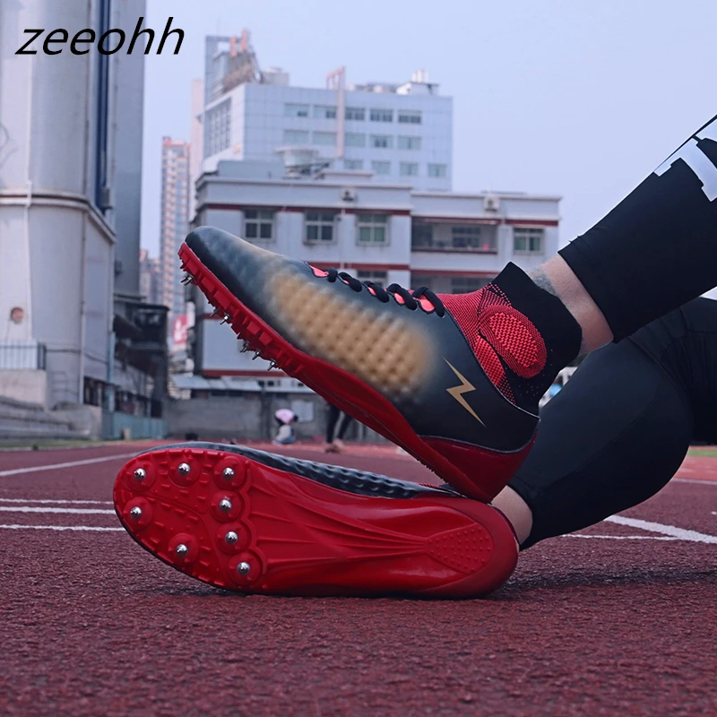 Zeeohh/Лидер продаж; спортивная обувь для мужчин и женщин; дышащая обувь для бега с шипами; удобная спортивная обувь; кроссовки с шипами для мужчин