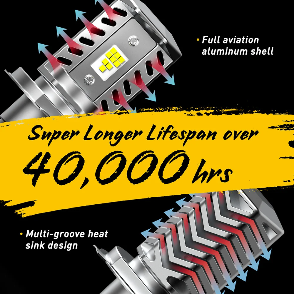 1600LM H4 светодиодная фара для мотоцикла 12V HS1 Led 9003 LED мото лампы 6500K белая аксессуары