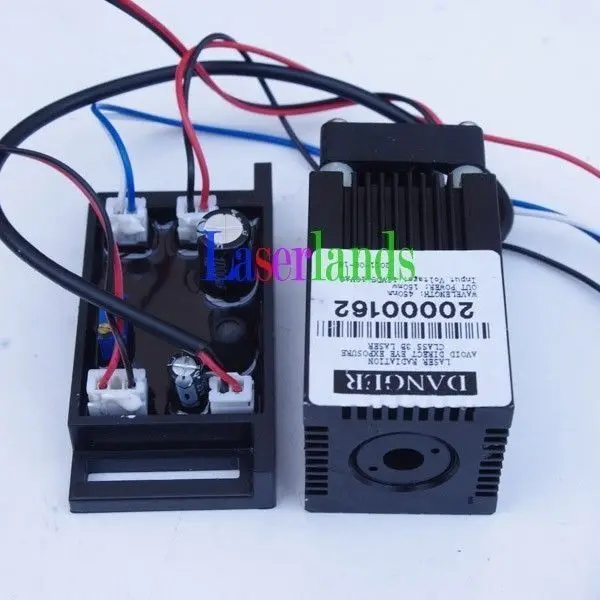 Новый 12vdc 405nm 150 МВт синий фиолетовый лазерный диод модуль с 0-20 кГц TTL модуляции |
