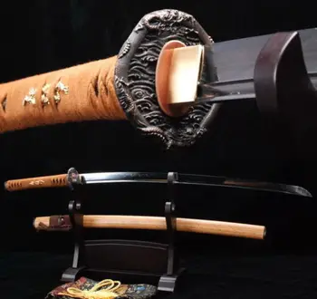 

1095 Steel Clay Tempered Katana Sword Sharp Full Tang Blade Japanese Sword 715