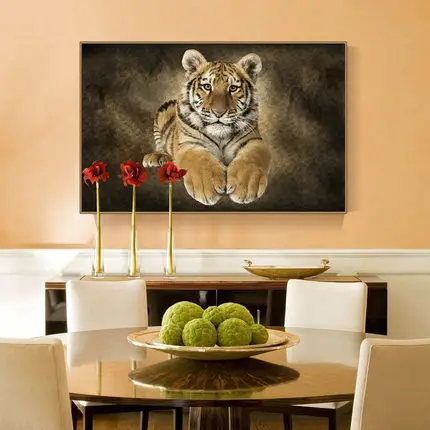 Tiger Wall Sticker 3D Decal Animal Wallpaper Mural Art Decor Living Room Bedroom 