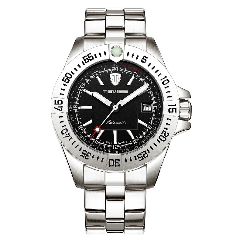 TEVISE Brand Watch Men T839A-002 Automatic Mechanical Watch Calendar Luminous Hands Waterproof Male Clock Business Wristwatch (15)