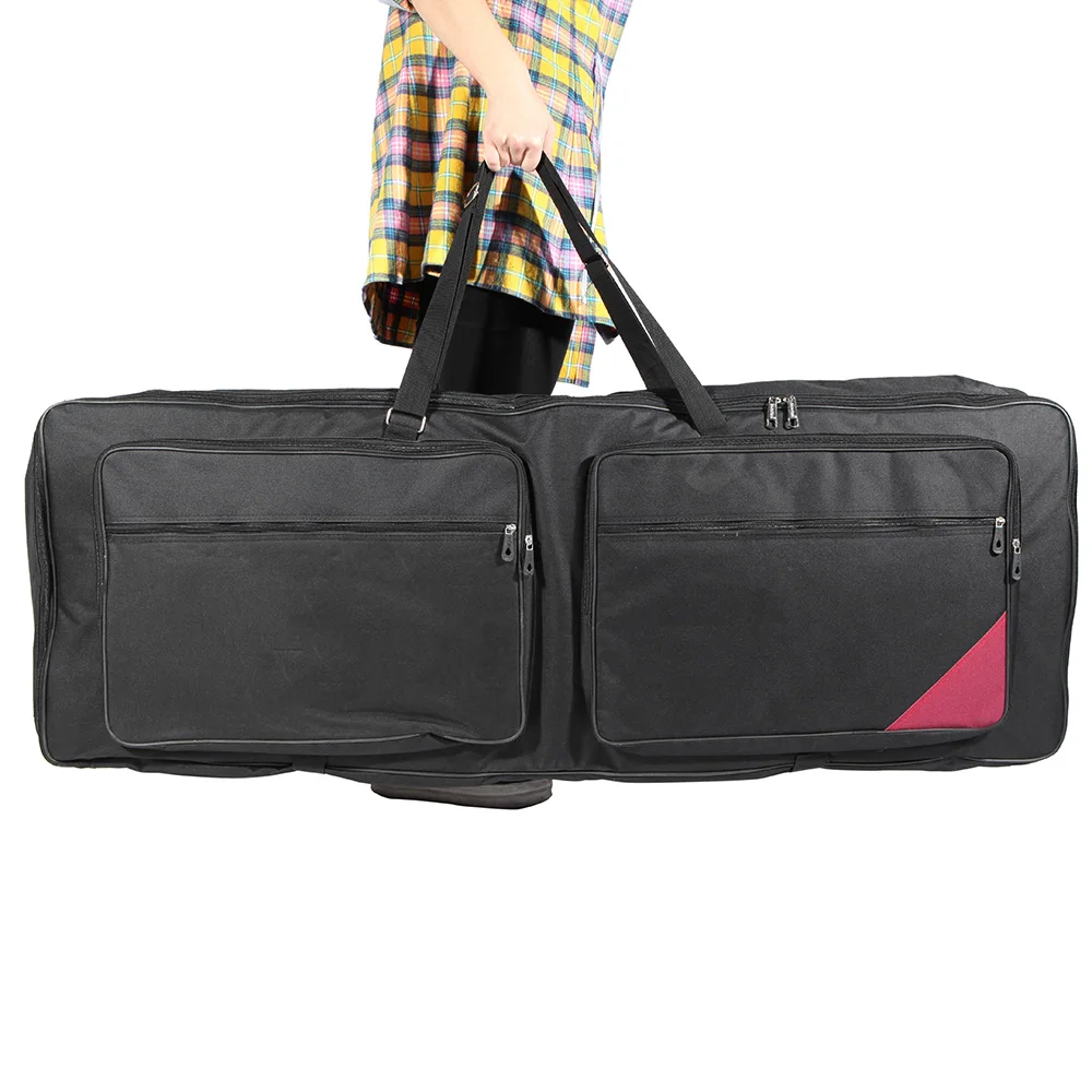

73-Key 76-Key Keyboard Electric Piano Organ Gig Bag Soft Case 46.4" * 16.5" Durable 600D Cloth PE Foam Padded Dual Zipper