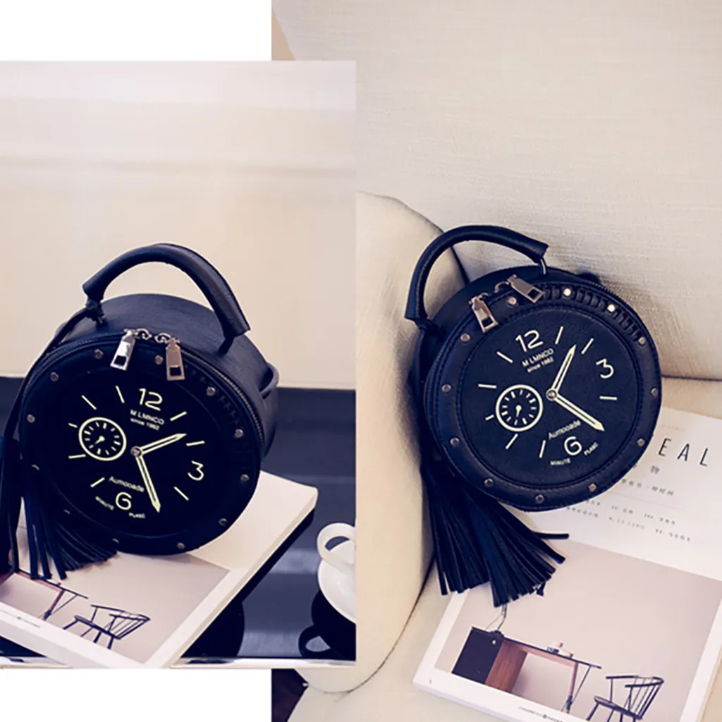 Креативные сумки, женские сумки, дизайнерские модные сумки, модели часов, сумки с ручками, кожаные круглые сумки через плечо, странные сумки