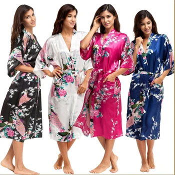 

Summer Wedding Robe Bathrobe Dressing Gowns For Women Perfect Bridesmaid Robes Bride Robe Nightgown Fashion Hen Party Robes