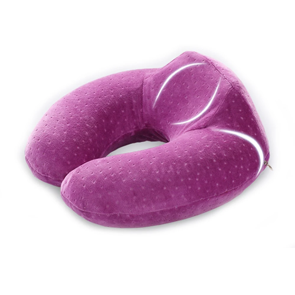 U-Shape Travel Pillow for Memory Foam Neck Pillow Travel Accessories Comfortable Pillows for Sleep Home Textile 6 Colors