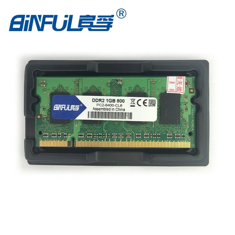 Binful бренд DDR2 1 Гб 2 Гб 800 МГц PC2-6400 оперативная память 200PIN ноутбук SD ram ноутбук 1,8 в