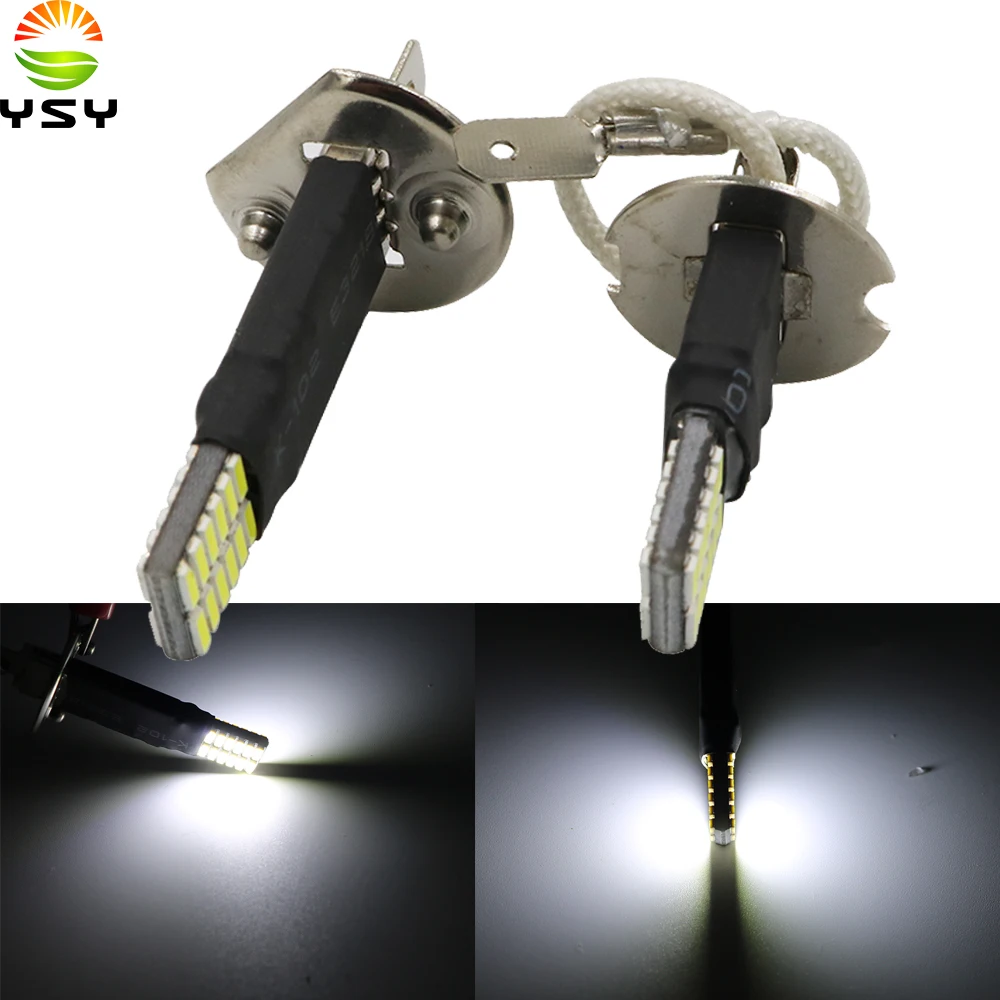 YSY 4X H1 H3 Автомобильные противотуманные фары 4014 SMD Автомобильная лампа 24