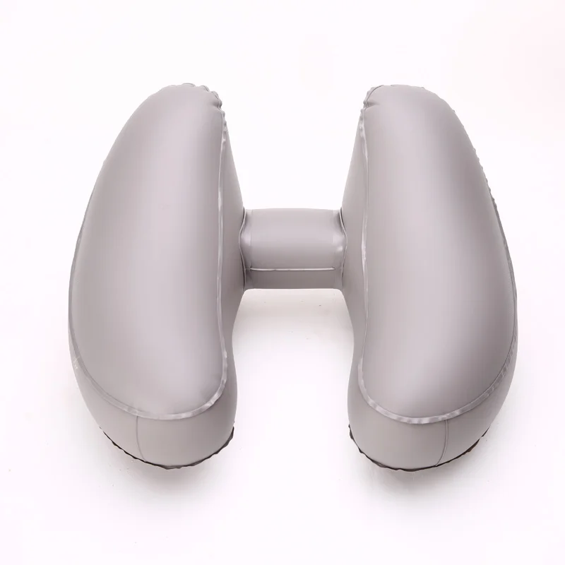 2018 Newest Design H-Shape Folding Travel inflatable Pillow Detachable Soft Cloth Cover Airplane Neck Pillow Car Headrest 
