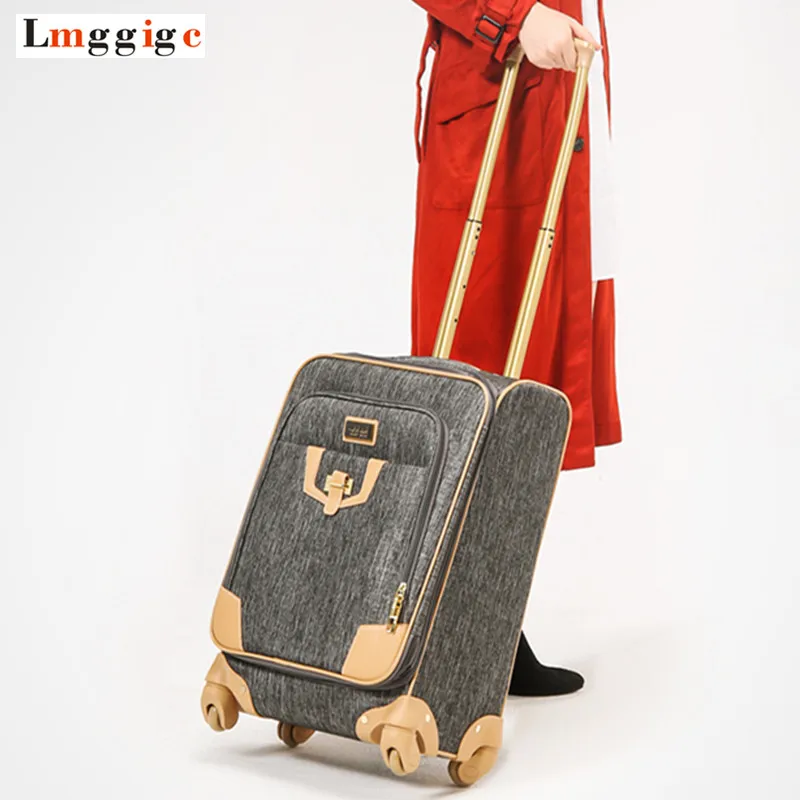 

polyester Rolling Luggage Travel Suitcase Bag,20"24"28" inch Trolley Case,Nniversal wheel Carry-On, soft box