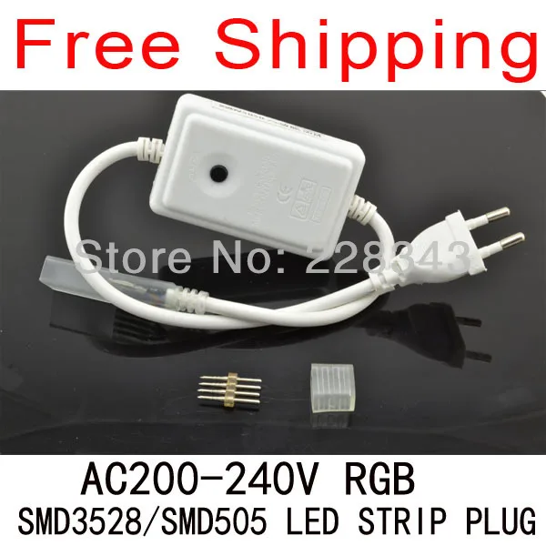 buy FREE SHIPPING! 3528 5050 RBG SMD LED 220v Strip Plug, LED Strip Accessory Special Plug