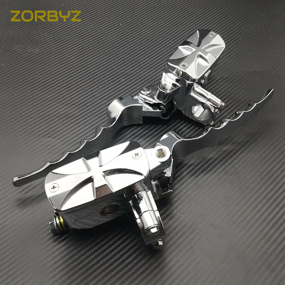 ZORBYZ 7/8 &quot22 мм мотоциклетные хромированные крестовые рычаги управления на руль