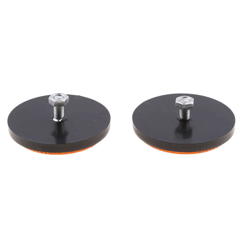 2 Pair  Red/Orange Universal Plastic Round Reflectors For Motorcycles Motor ATV Bikes Dirt Bike Motorcycle Accessories