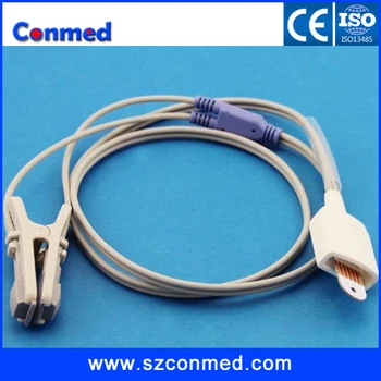 

2pcs/lot Compatible New Reusable Masimo Animal ear spo2 sensor 1m 6 pins Oxygen sensor with hard shell with CE approved