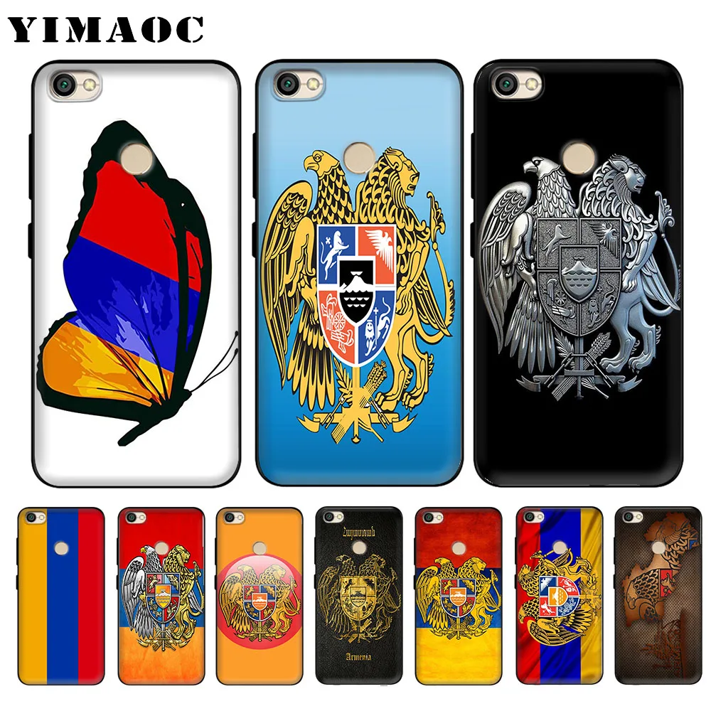 YIMAOC Armenia Flag coat of arms Soft Case for Xiaomi Redmi 4A Note 4X 5 Plus 5A Pro Prime |