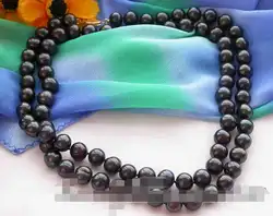 Песня voge gem nanJ1321 круглый черный пресной воды жемчужное ожерелье