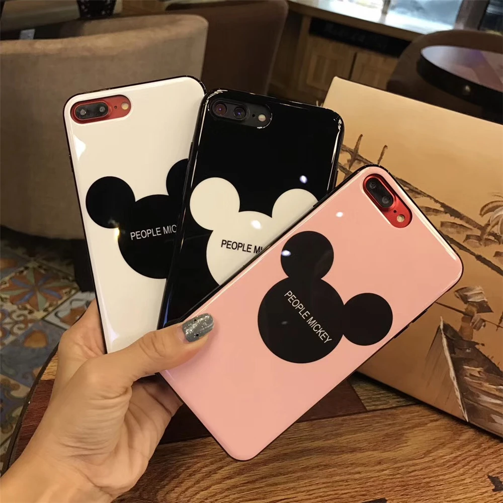 

For iphone 7 Case Cute Cartoon Minnie Mickey Mouse phone case cover for iPhone X 6S 6 8 Plus XS MAX XR Soft silicon Couples capa