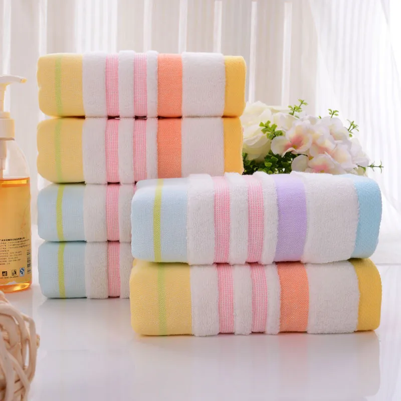 33X74cm Lovely Cute Embroidery Kids Face Towel 100 Cotton Healthy Hand